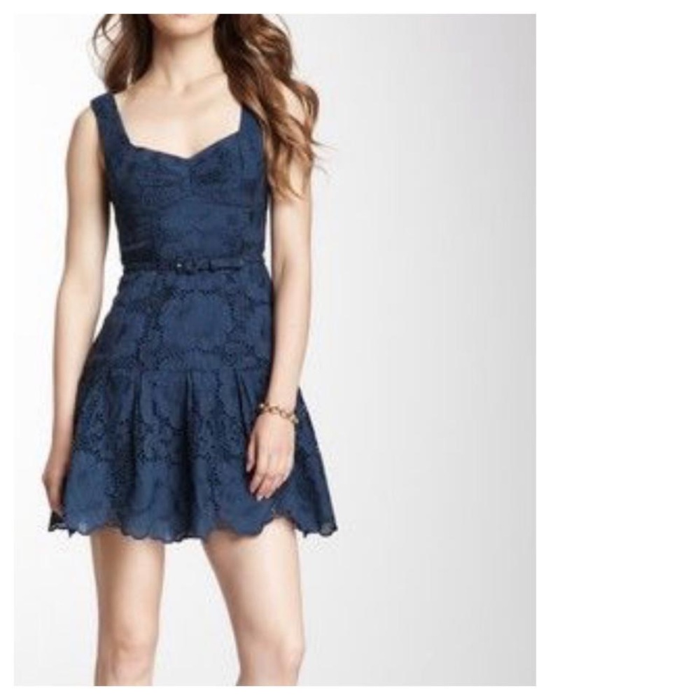 Nanette Lepore Drop Waist Linen Sheath Dress - 8